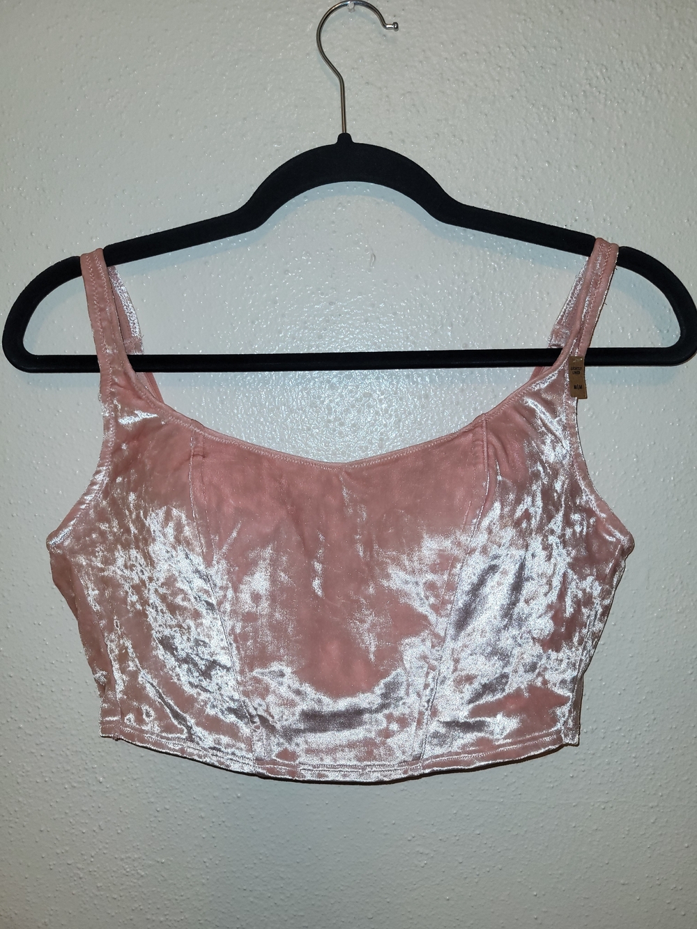 Victoria's Secret PINK Velvety Lightly Lined Corset Bra Top NWT M